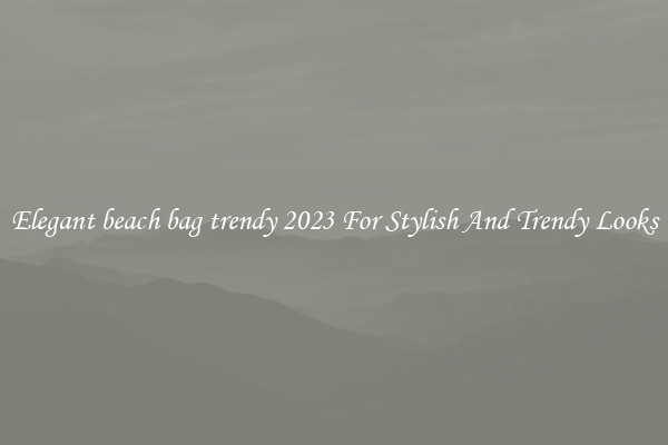 Elegant beach bag trendy 2023 For Stylish And Trendy Looks