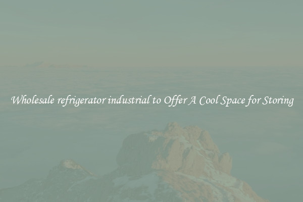 Wholesale refrigerator industrial to Offer A Cool Space for Storing