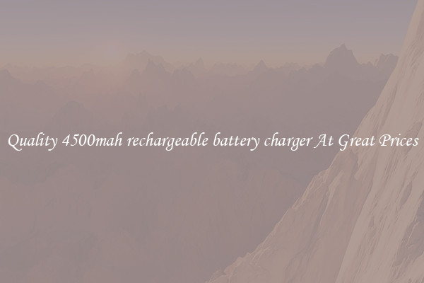 Quality 4500mah rechargeable battery charger At Great Prices