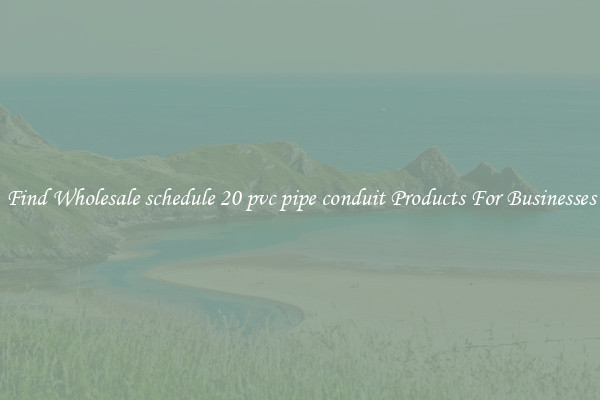 Find Wholesale schedule 20 pvc pipe conduit Products For Businesses