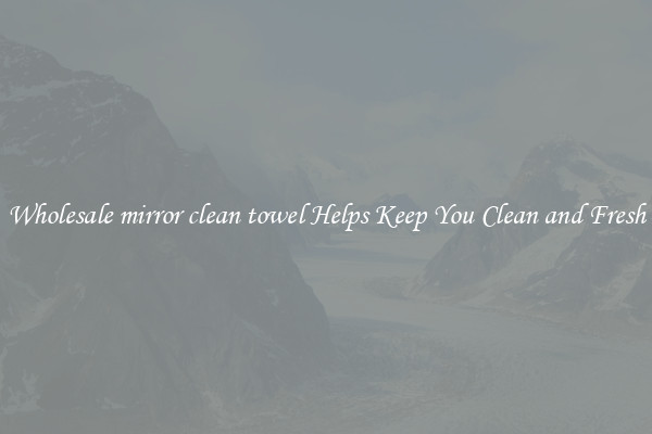 Wholesale mirror clean towel Helps Keep You Clean and Fresh