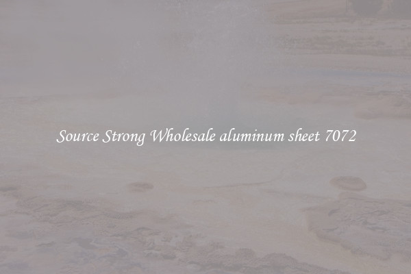 Source Strong Wholesale aluminum sheet 7072