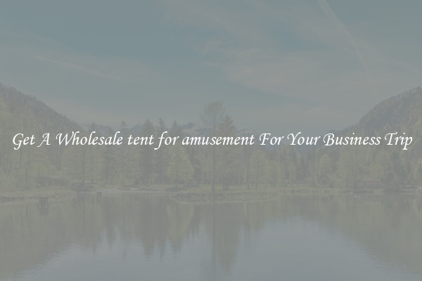 Get A Wholesale tent for amusement For Your Business Trip
