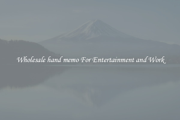 Wholesale hand memo For Entertainment and Work