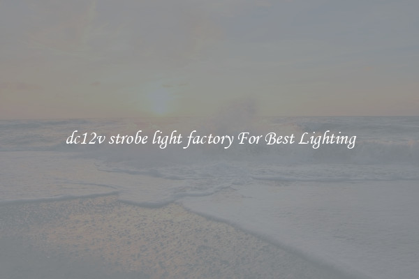 dc12v strobe light factory For Best Lighting