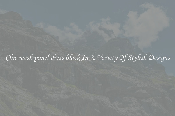 Chic mesh panel dress black In A Variety Of Stylish Designs