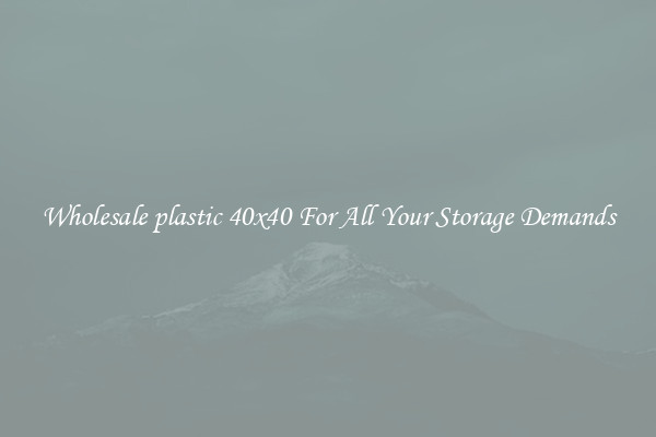 Wholesale plastic 40x40 For All Your Storage Demands