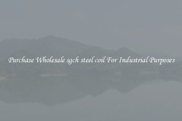 Purchase Wholesale sgch steel coil For Industrial Purposes